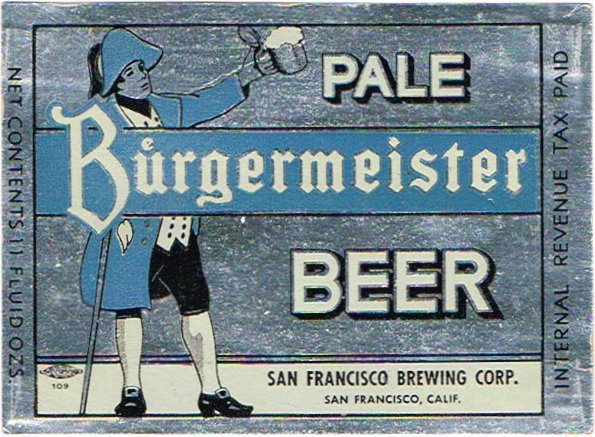 Item #91355 1946 Burgermeister Pale Beer Label WS47-16