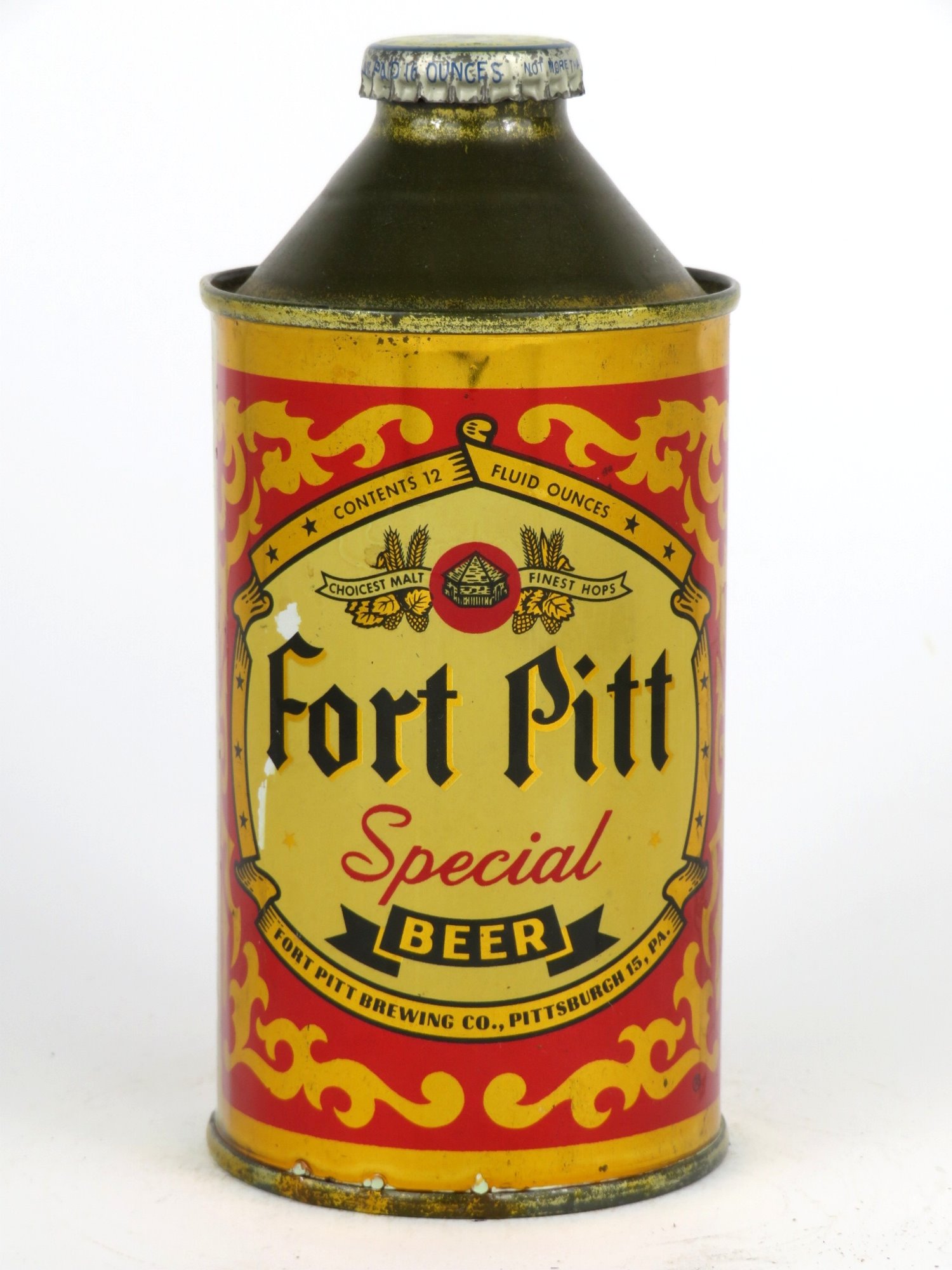 Item #44864 1950 Fort Pitt Special Beer Cone Top Can 163-14