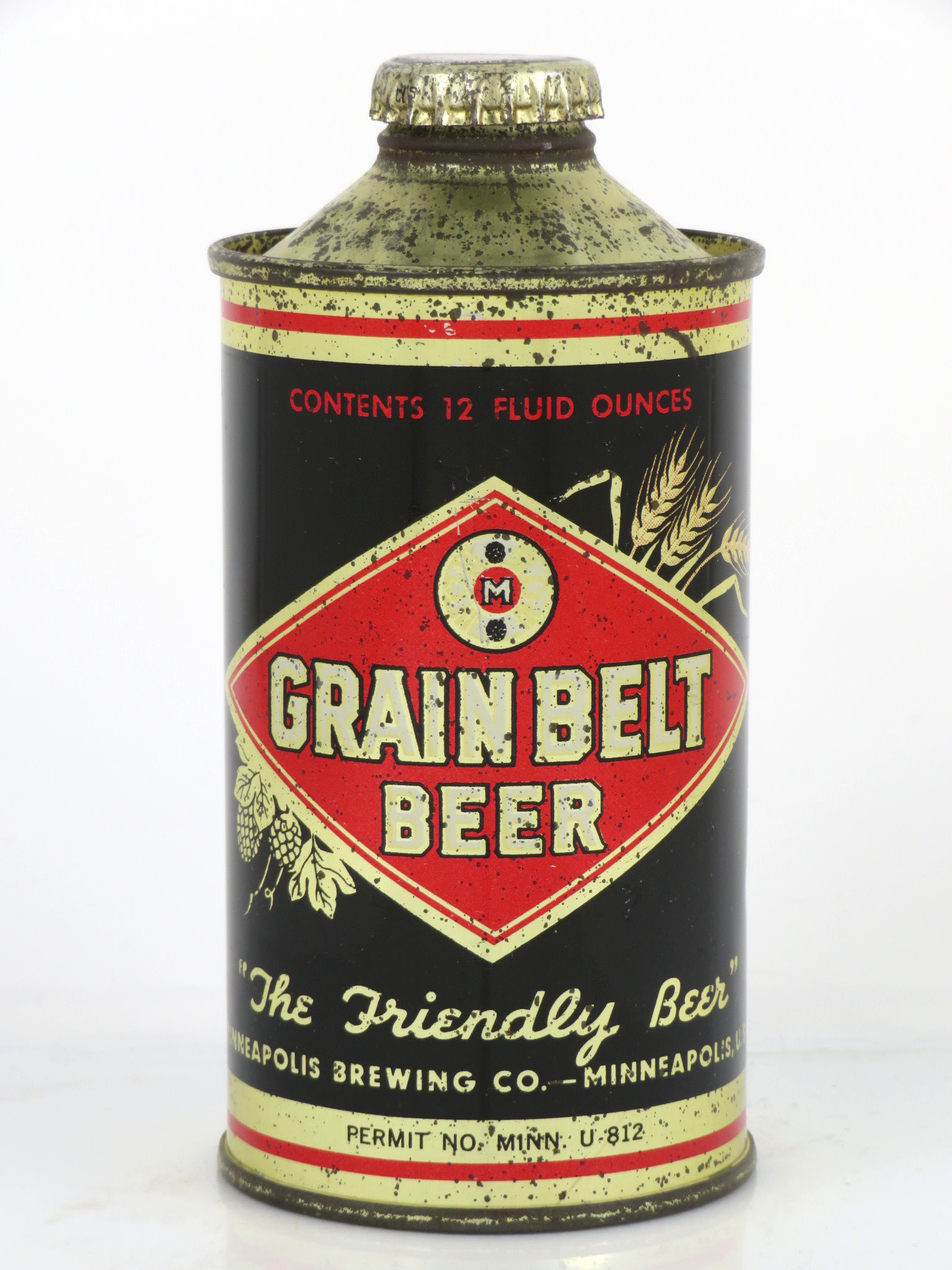 Item #31992 1936 Grain Belt Beer Cone Top Can 166-31 