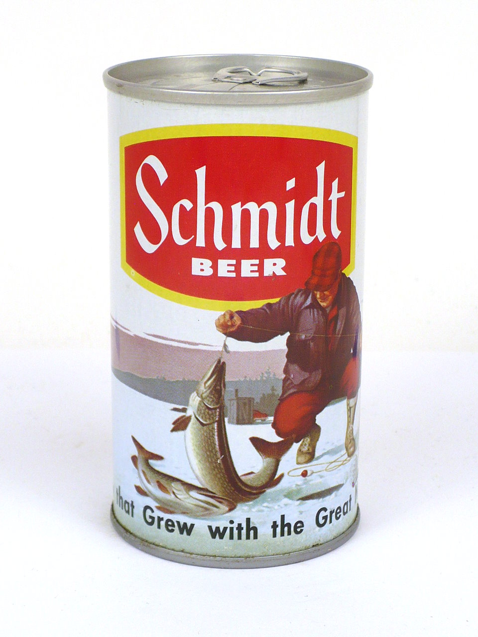 Item #15442 1969 Schmidt Beer (c) (Ice Fisherman) Tab Top Can SCH7c/15