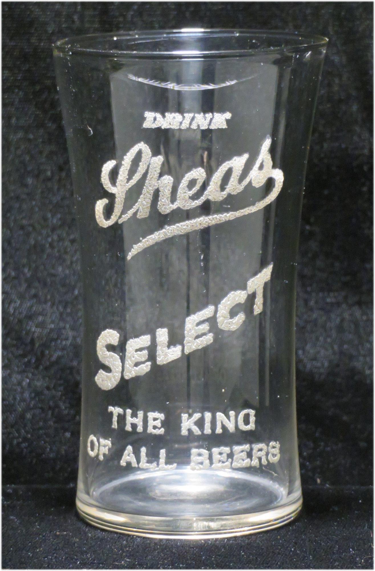 Item 96525 1926 Sheas Select Beer Etched Glass