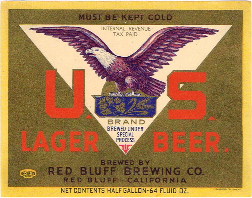 Item #29608 1940 U S Lager Beer Label WS27-05